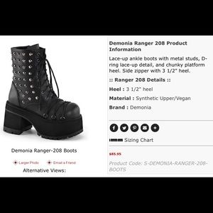 Demonia Ankle Combat Boots